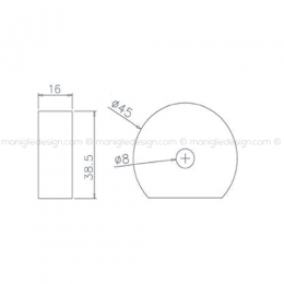 Spessore 16 mm per scorrevole tubo tondo ACV024 2