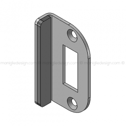 Incontro serratura per vetro INC102