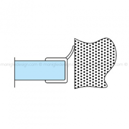 Guarnizione in PVC per vetro spessore 10 mm GRN004.2500
