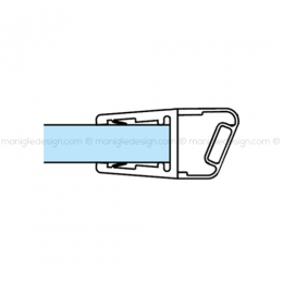 Guarnizione magnetica in PVC a 45 gradi per vetro spessore 6-8 mm GRN013.2200