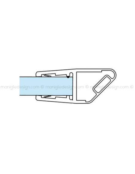 Guarnizione magnetica in PVC per vetro spessore 6-8 mm GRN011.2200