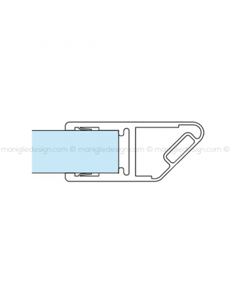 Guarnizione magnetica in PVC per vetro spessore 8-10 mm GRN012.2500