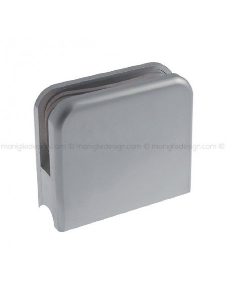 Morsetto rettangolare con base raggiata per vetro spessore 8-10 mm MRS010