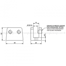 Guida a pavimento per vetro MRS011 2