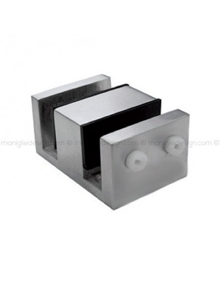 Guida a pavimento a 2 vie per vetro spessore 8-10-12 mm MRS024