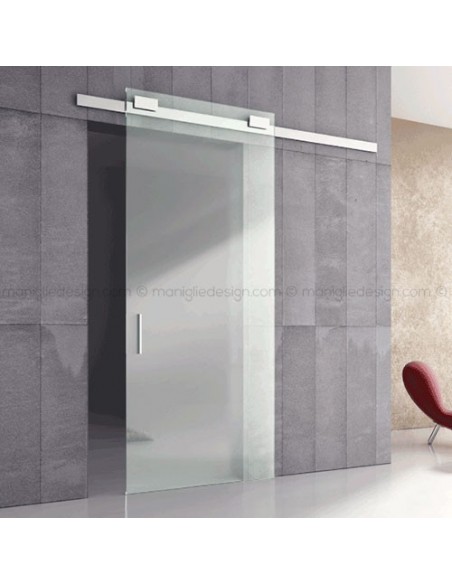 Sistema per porta scorrevole in vetro Diva Air con binario 3 metri