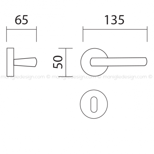 Maniglia per porta Laura Pasini foro patent