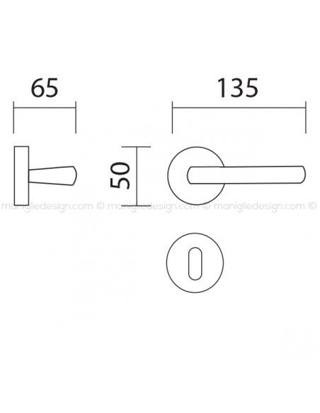 Maniglia per porta Laura Pasini foro patent