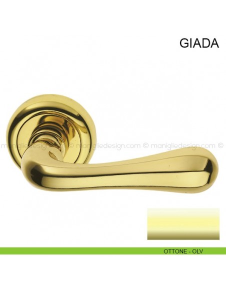 Maniglia per porta Giada Pasini ottone lucido