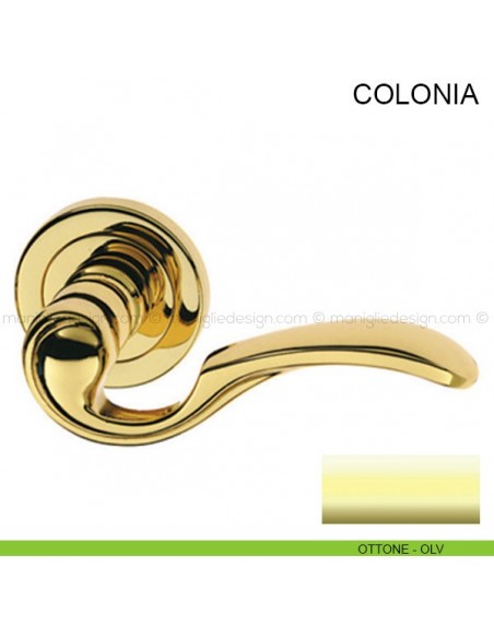 Maniglia per porta Colonia Pasini ottone lucido