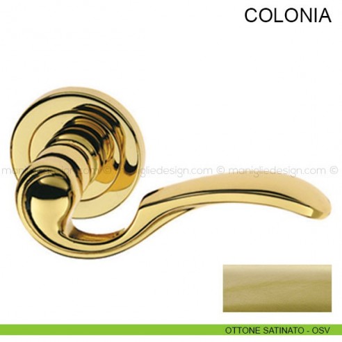 Maniglia per porta Colonia Pasini ottone satinato