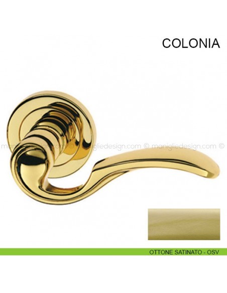 Maniglia per porta Colonia Pasini ottone satinato