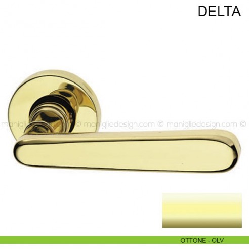 Maniglia per porta Delta Pasini ottone lucido