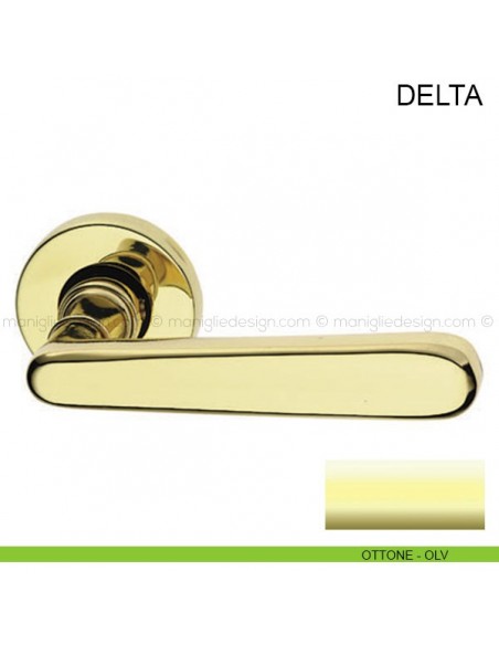 Maniglia per porta Delta Pasini ottone lucido
