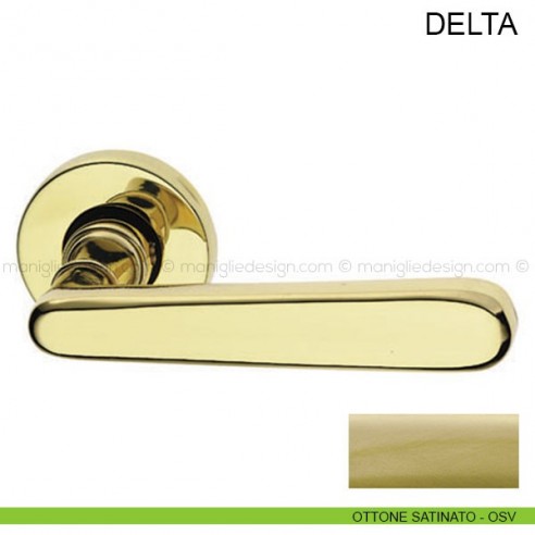 Maniglia per porta Delta Pasini ottone satinato