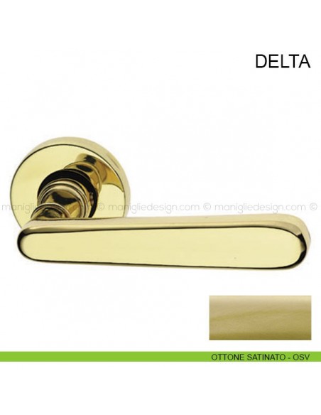 Maniglia per porta Delta Pasini ottone satinato