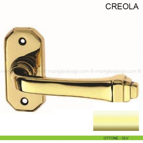 Maniglia per porta Creola Pasini ottone lucido