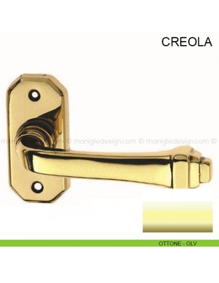 Maniglia per porta Creola Pasini ottone lucido