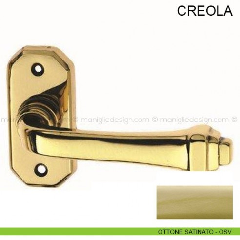 Maniglia per porta Creola Pasini ottone satinato
