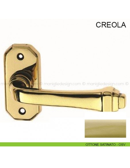 Maniglia per porta Creola Pasini ottone satinato