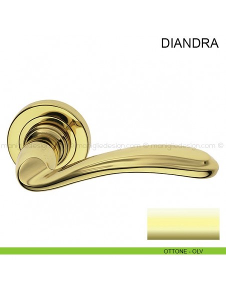 Maniglia per porta Diandra Pasini ottone lucido