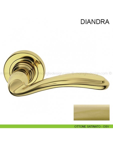 Maniglia per porta Diandra Pasini ottone satinato