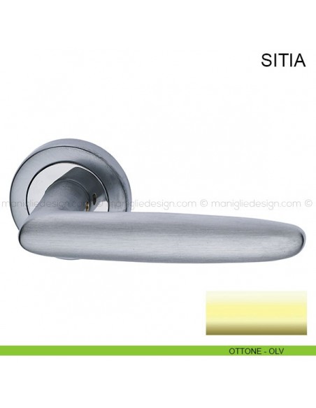 Maniglia per porta Sitia Pasini ottone lucido