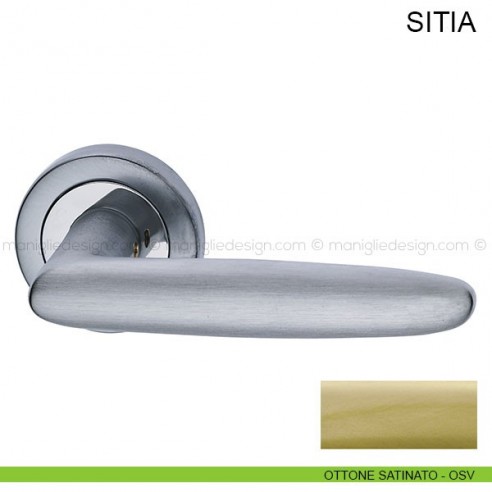 Maniglia per porta Sitia Pasini ottone satinato