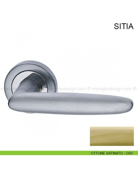 Maniglia per porta Sitia Pasini ottone satinato