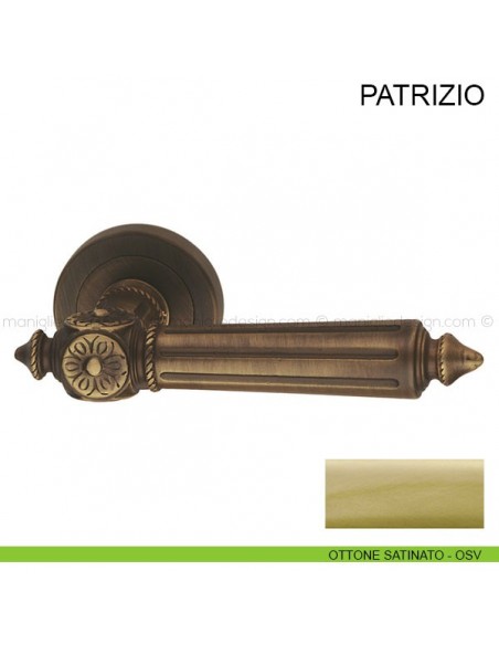 Maniglia per porta Patrizio Pasini ottone satinato
