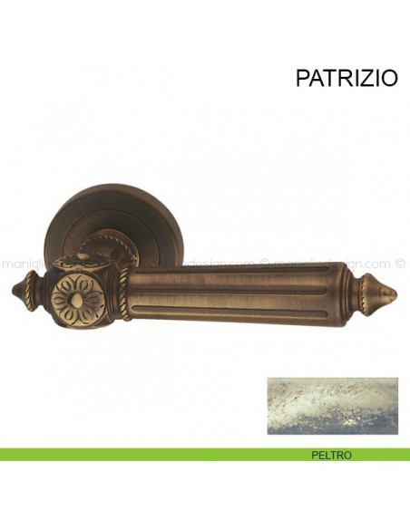 Maniglia per porta Patrizio Pasini peltro
