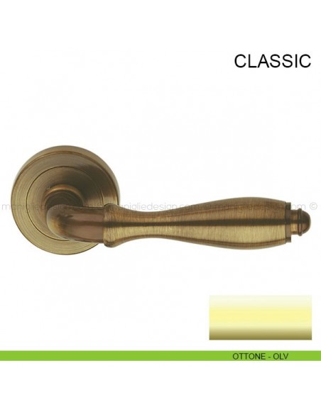 Maniglia per porta Classic Pasini ottone lucido