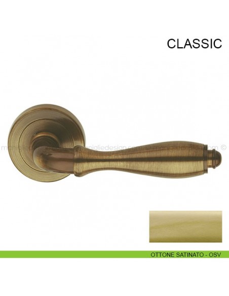 Maniglia per porta Classic Pasini ottone satinato