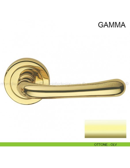 Maniglia per porta Gamma Pasini ottone lucido