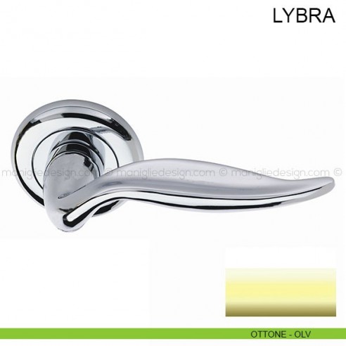 Maniglia per porta Lybra Pasini ottone lucido