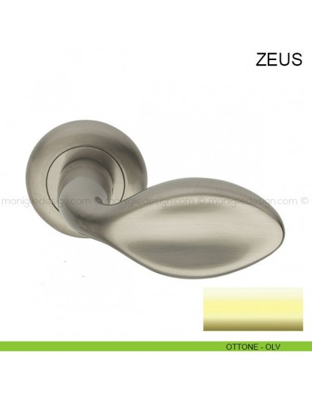 Maniglia per porta Zeus Pasini ottone lucido
