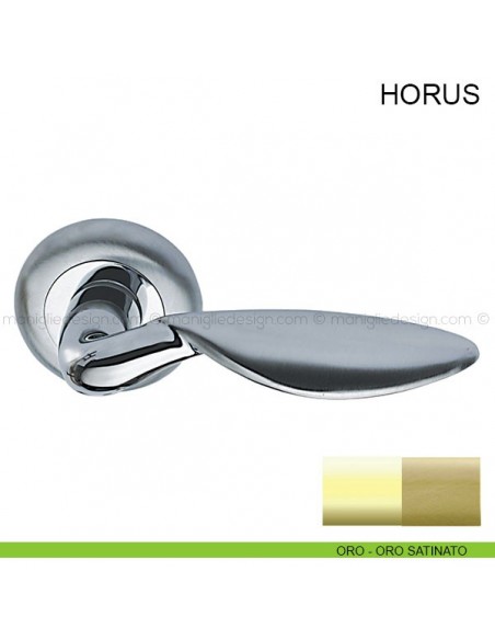 Maniglia per porta Horus Pasini oro-oro satinato