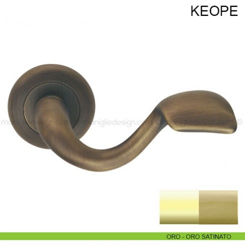 Maniglia per porta Keope Pasini oro-oro satinato