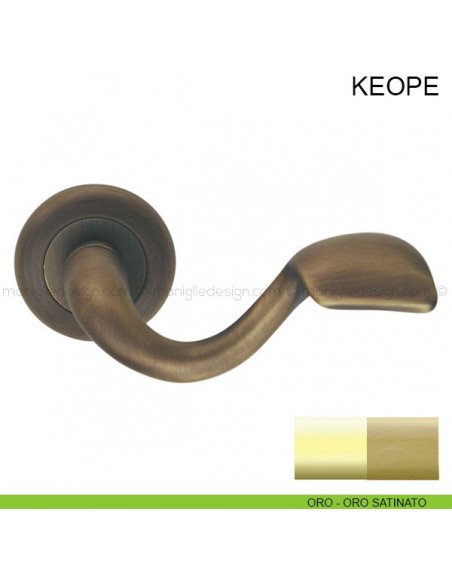 Maniglia per porta Keope Pasini oro-oro satinato