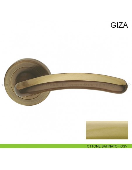Maniglia per porta Giza Pasini ottone satinato