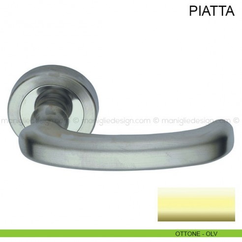Maniglia per porta Piatta Pasini ottone lucido