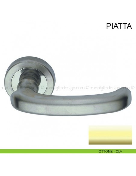 Maniglia per porta Piatta Pasini ottone lucido