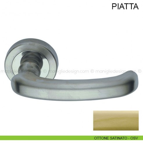 Maniglia per porta Piatta Pasini ottone satinato