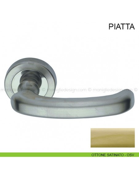 Maniglia per porta Piatta Pasini ottone satinato