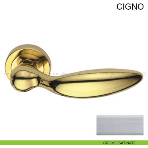 Maniglia per porta Cigno Pasini cromo satinato
