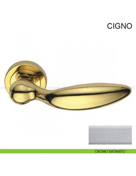 Maniglia per porta Cigno Pasini cromo satinato