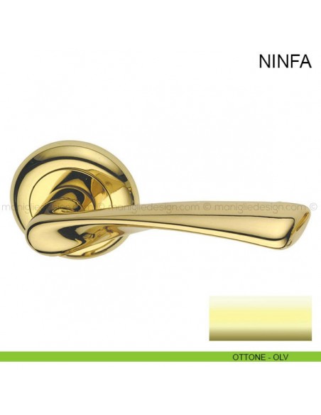 Maniglia per porta Ninfa Pasini ottone lucido