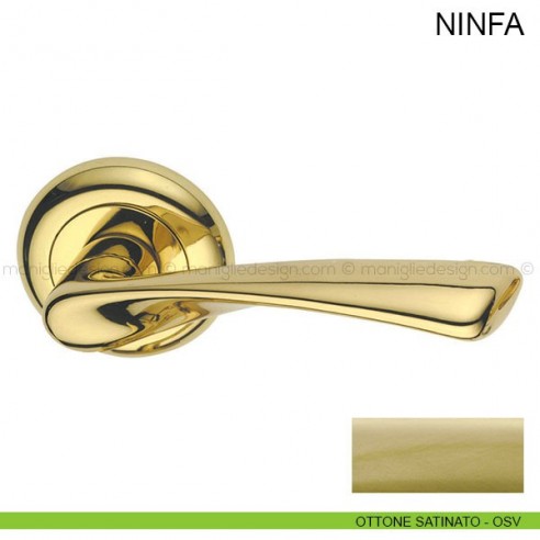 Maniglia per porta Ninfa Pasini ottone satinato