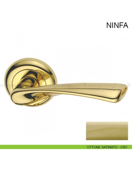Maniglia per porta Ninfa Pasini ottone satinato