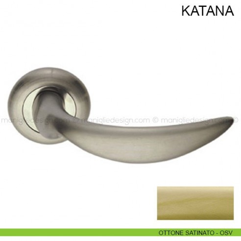 Maniglia per porta Katana Pasini ottone satinato